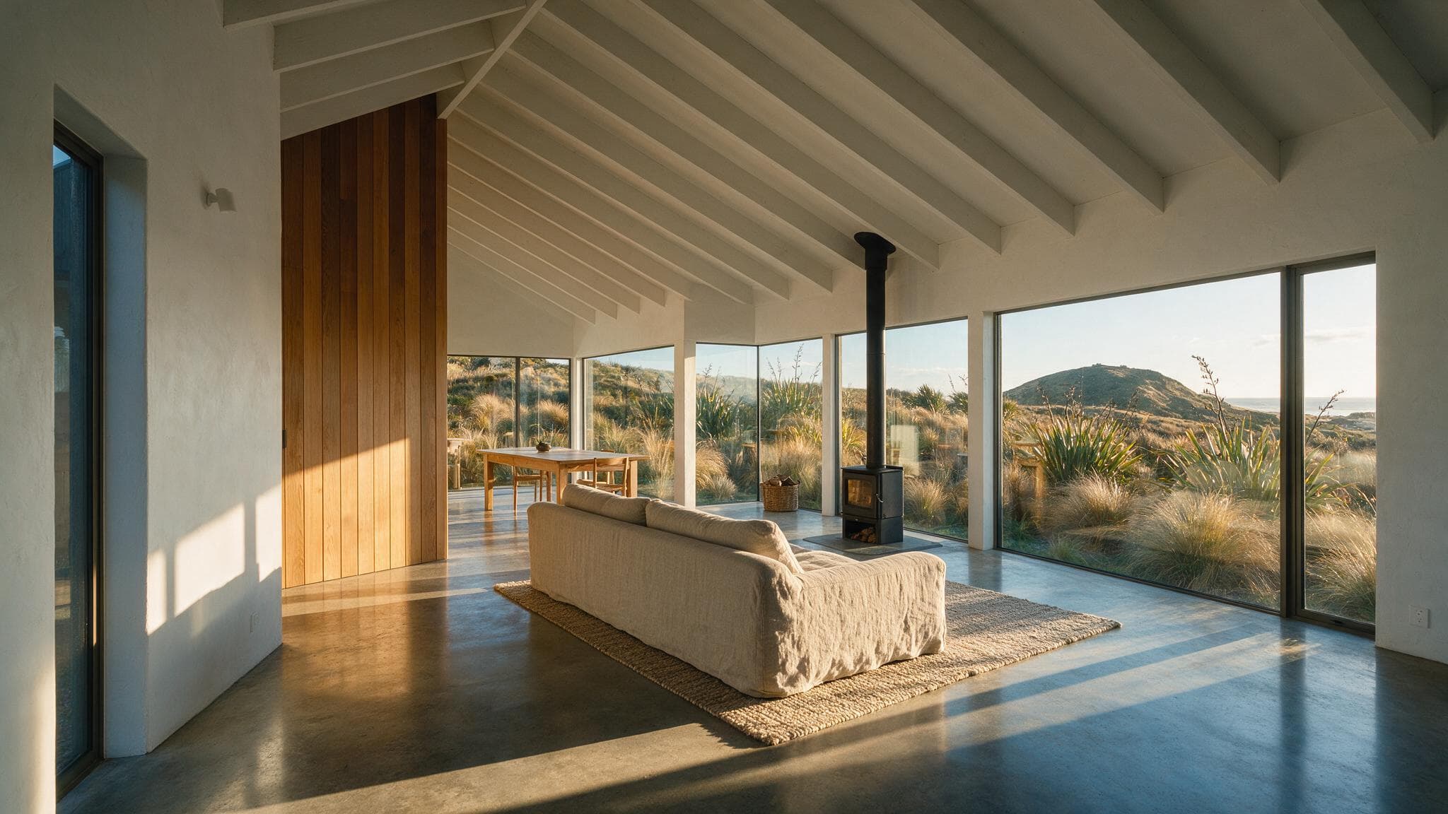 Light-filled architectural interior visualisation